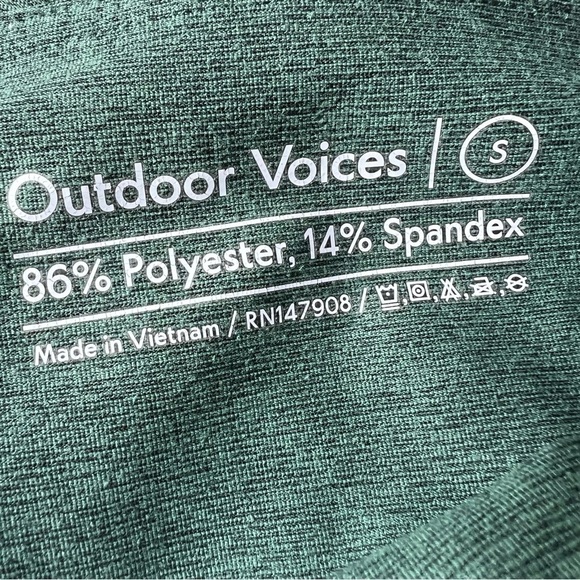 Outdoor Voices Women’s Green 7/8 Length High Rise Athletic Leggings, Size Small - Picture 5 of 8